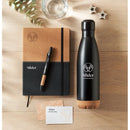 Set cadou 3 piese sticla, agenda si pix "Cadeau"