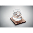 Pahare pentru whisky 200 ml cu coaster din lemn "Drinks"