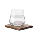 Pahare pentru whisky 200 ml cu coaster din lemn "Drinks"