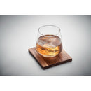 Pahare pentru whisky 200 ml cu coaster din lemn "Drinks"