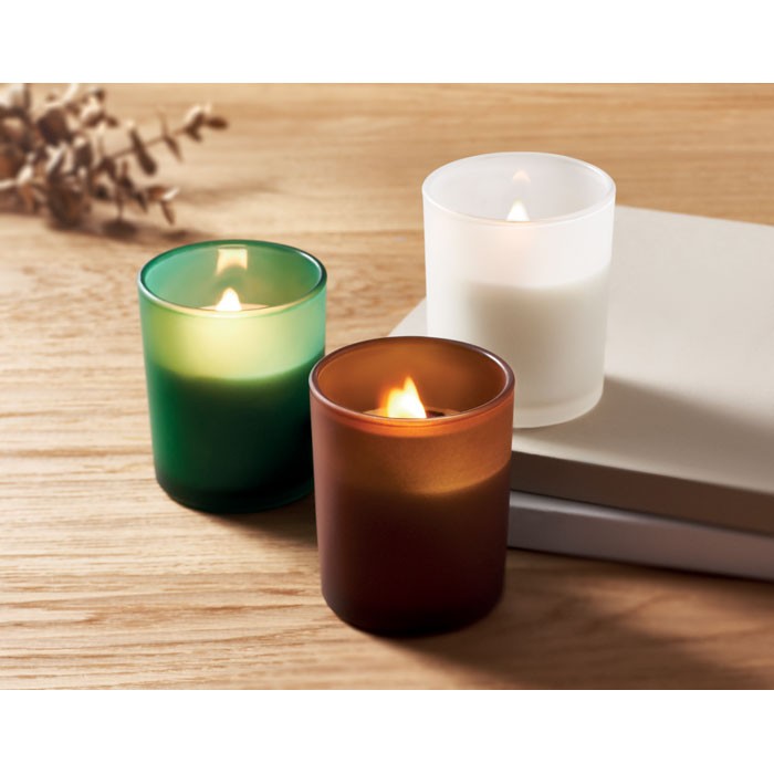 Lumanare ceara vegetala 80 gr "Kivas Wood"