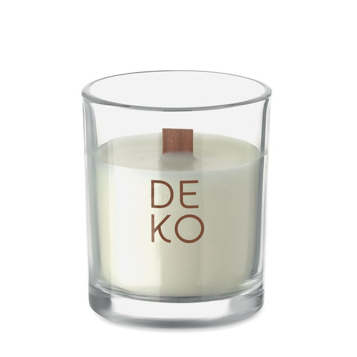 Lumanare ceara vegetala 80 gr "Kivas Wood"