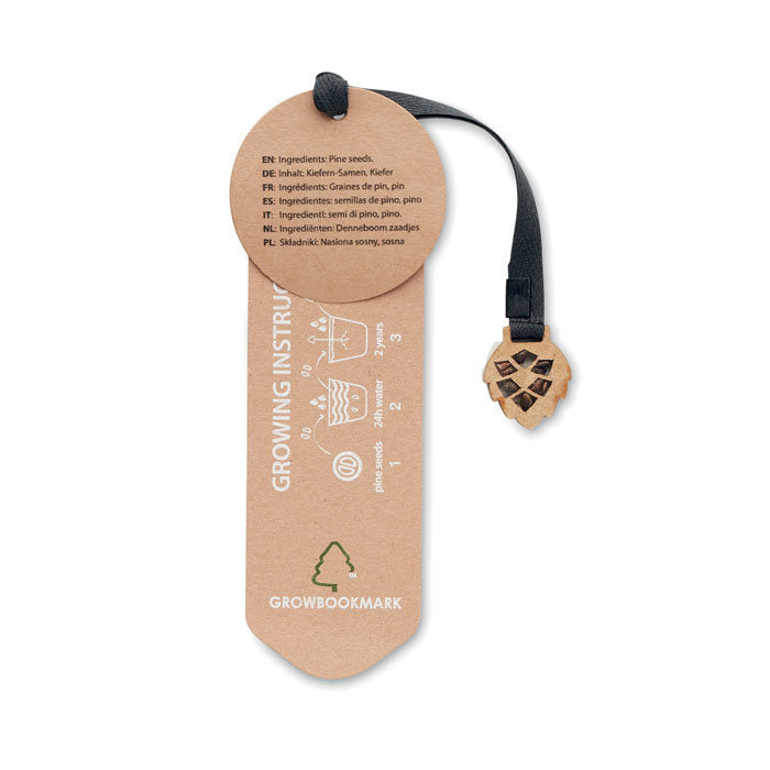 Semn de carte cu seminte pin "Growbookmark"