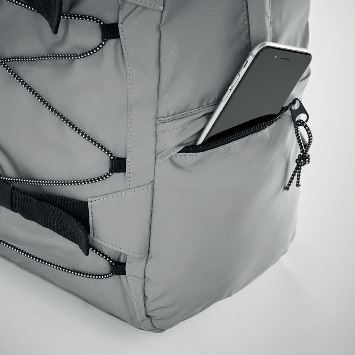 Rucsac laptop reflectorizant poliester "Bright Sportbag"