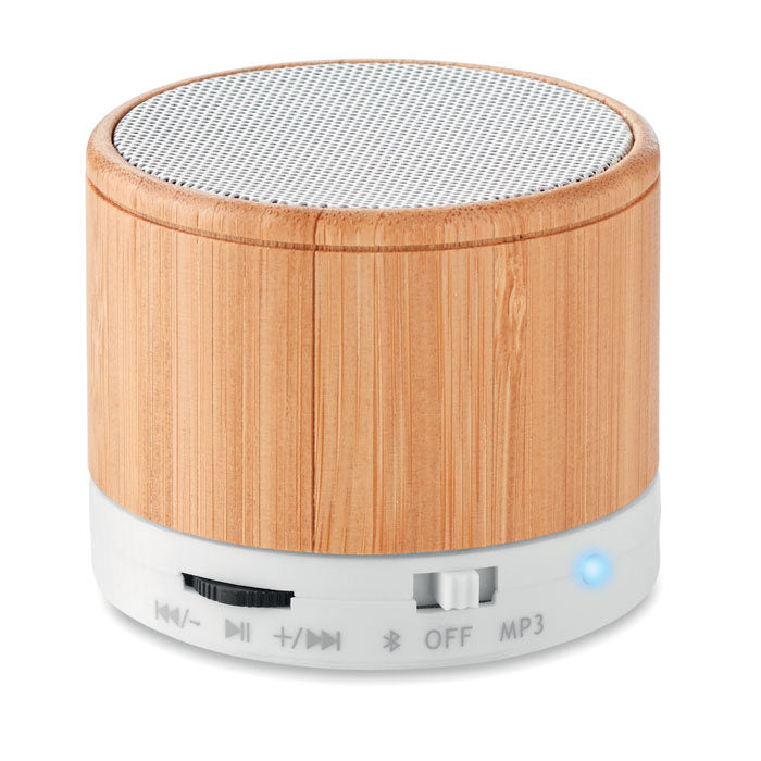 Boxa portabila bluetooth bambus "Round Bamboo"