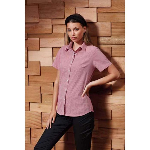 CAMASA DAMA MANECA SCURTA Premier Gingham PR321