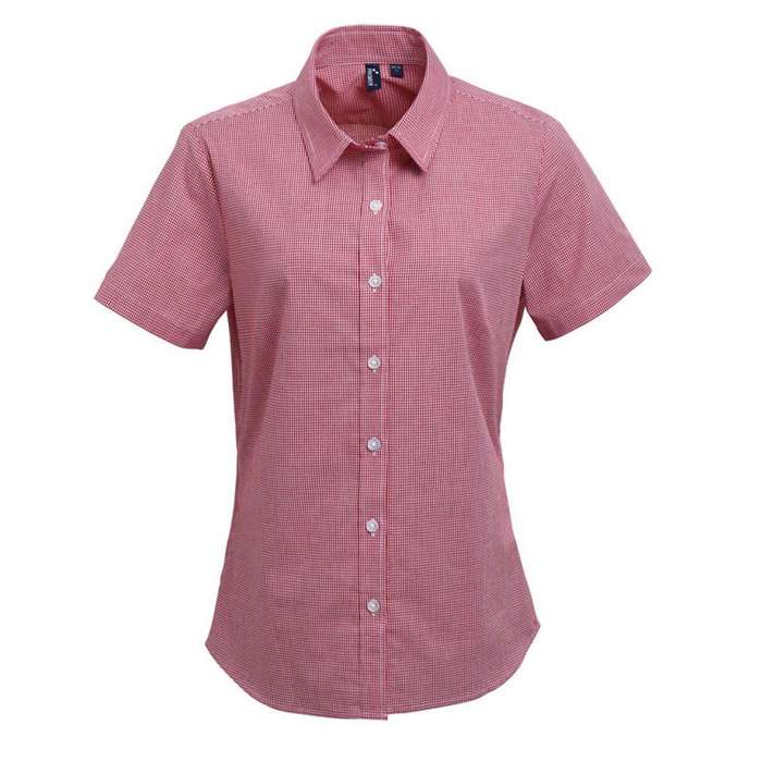CAMASA DAMA MANECA SCURTA Premier Gingham PR321
