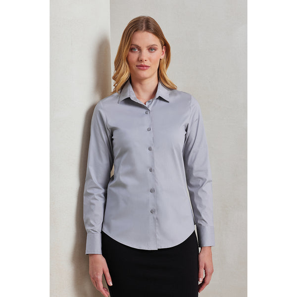 CAMASA DAMA MANECA LUNGA Premier Stretch-Fit PR344