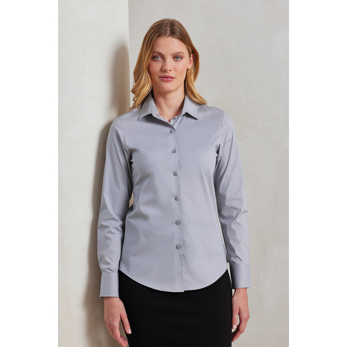 CAMASA DAMA MANECA LUNGA Premier Stretch-Fit PR344