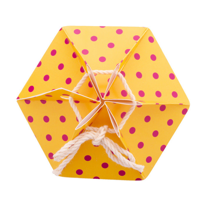 Cutie cadou hexagonala "CreaBox HexaCord M", cantitate minima 50 buc