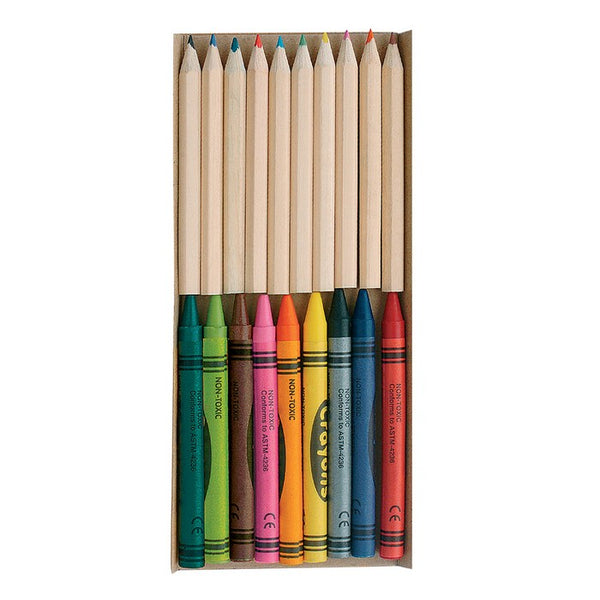 Set creioane colorate si cerate set in cutie "Aladin"