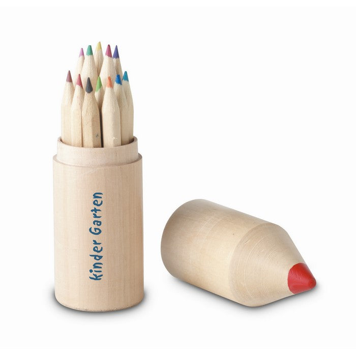 Set 12 creioane in din lemn "Coloret"